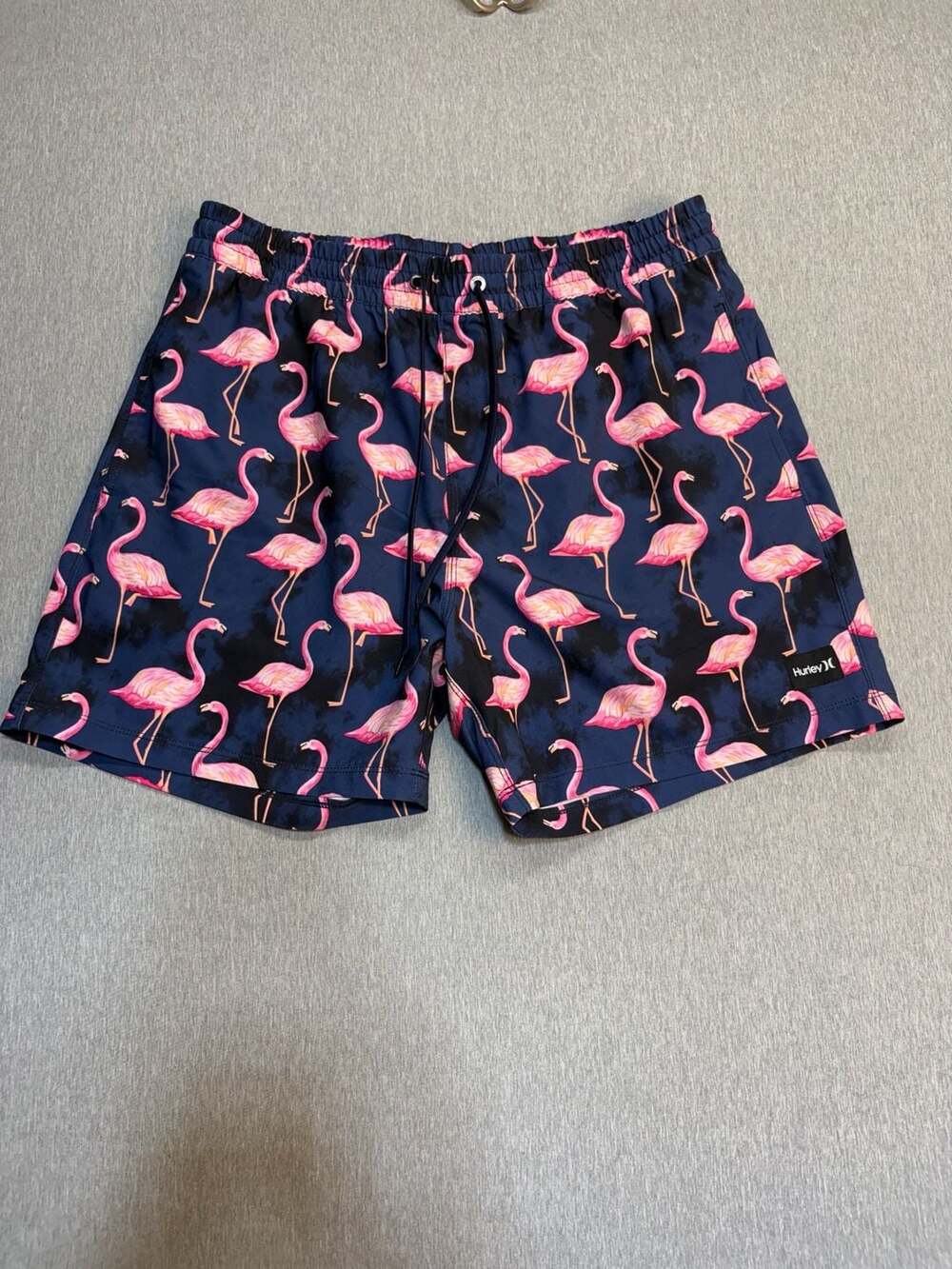 Hurley Cannonball Volley Flamingo Print Swim Trunks